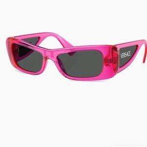 Versace MOD 4481 5434/87 Pillow Rectangular Sunglasses Fuchsia Grey 54-17-135